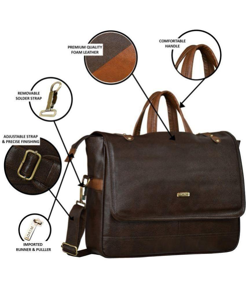 Best Men Lorem - Brown Solid Messenger Bag - Brown 2025 at ShopCircuit | ONDC
