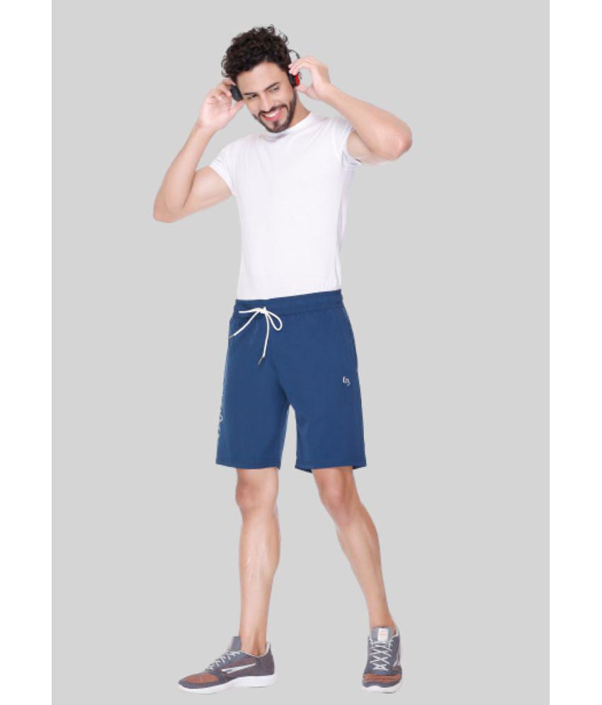 LEEBONEE - Blue Polyester Men's Shorts ( Pack of 1 ) - None