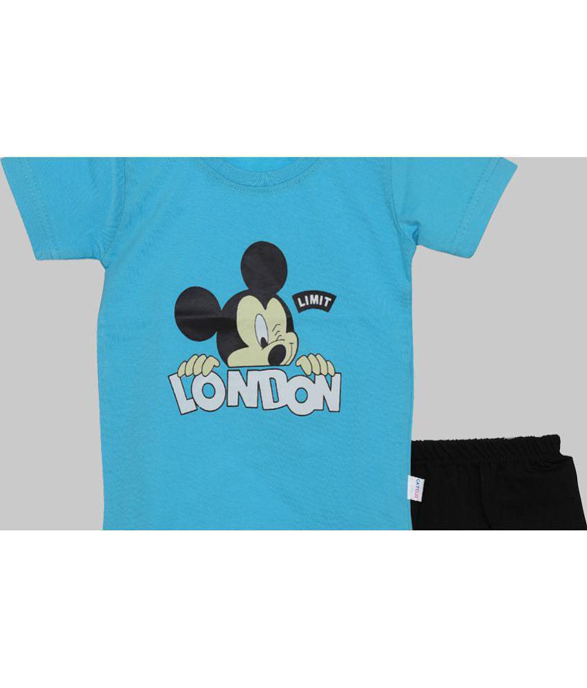 Exclusive Men CATCUB - Blue Cotton Blend T-Shirt & Shorts For Baby Boy ( Pack of 1 ) - None 2025