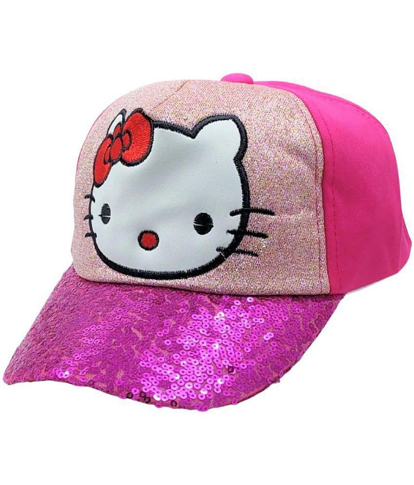Stylish Men Zacharias Girl's Kids Cotton Cap kc-12-Dark-Pink- (Pack of 1) (1-4 Years) - None 202