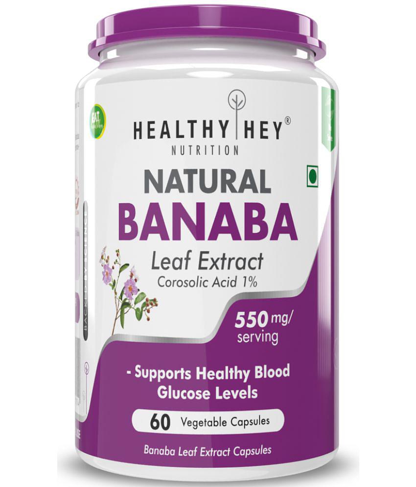 HEALTHYHEY NUTRITION Banaba Leaf Extract 550mg 60 Veg Capsules Capsule 550 mg