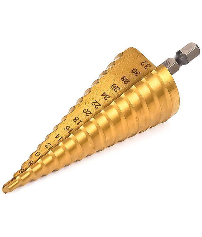 HSS Step Drill Bit 4-32MM High Speed Steel 15 Steps Hex Shank Soft Metal Sheet, Wood, Plastic, Multiple Hole Drilling Cone Drill Bit