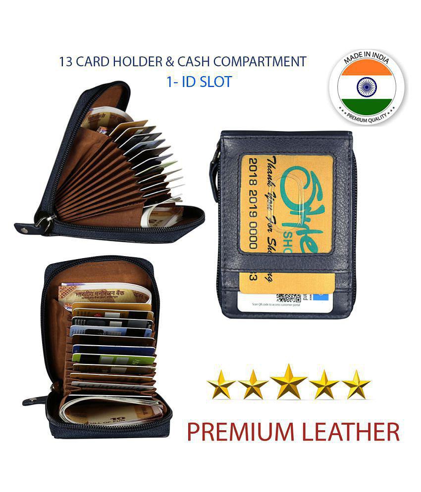 Premium Men Style 98 Zip Blue Card Holder - Blue 2025 at ShopCircuit | ONDC