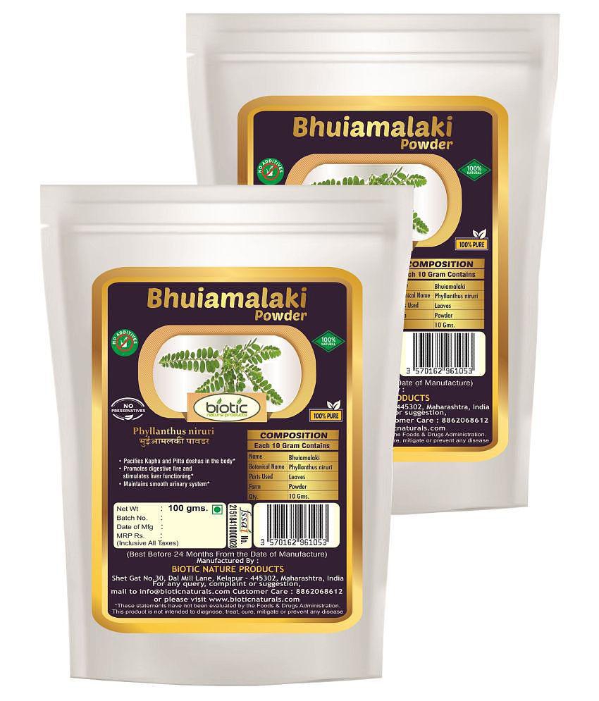 Biotic Bhuiamlaki Powder/Bhumi Amla Powder 200 gm Pack of 2