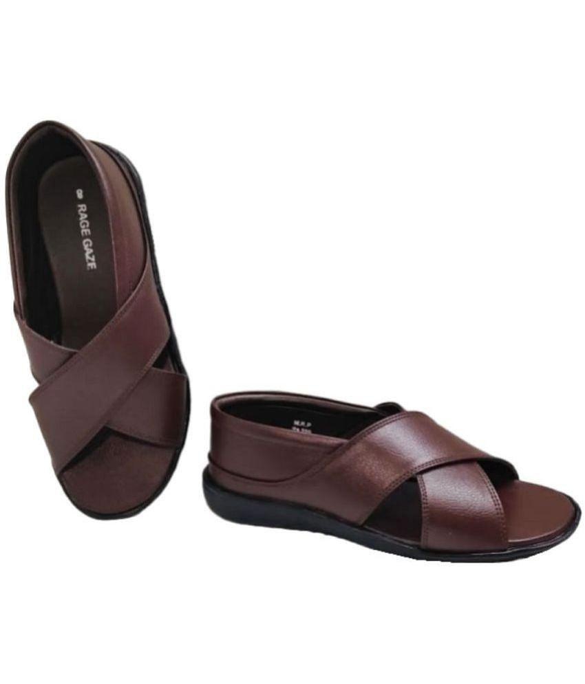 Chic Men RAGE GAZE - Brown Mens Sandals - None 2025 at ShopCircuit | ONDC