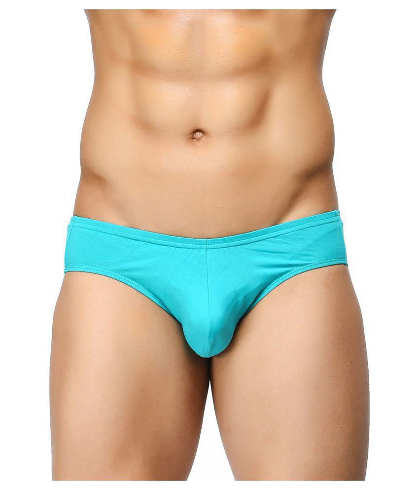 Affordable Men BASIICS By La Intimo - Teal Cotton Men's Briefs ( Pack of 1 ) - M 2025 at ShopCir