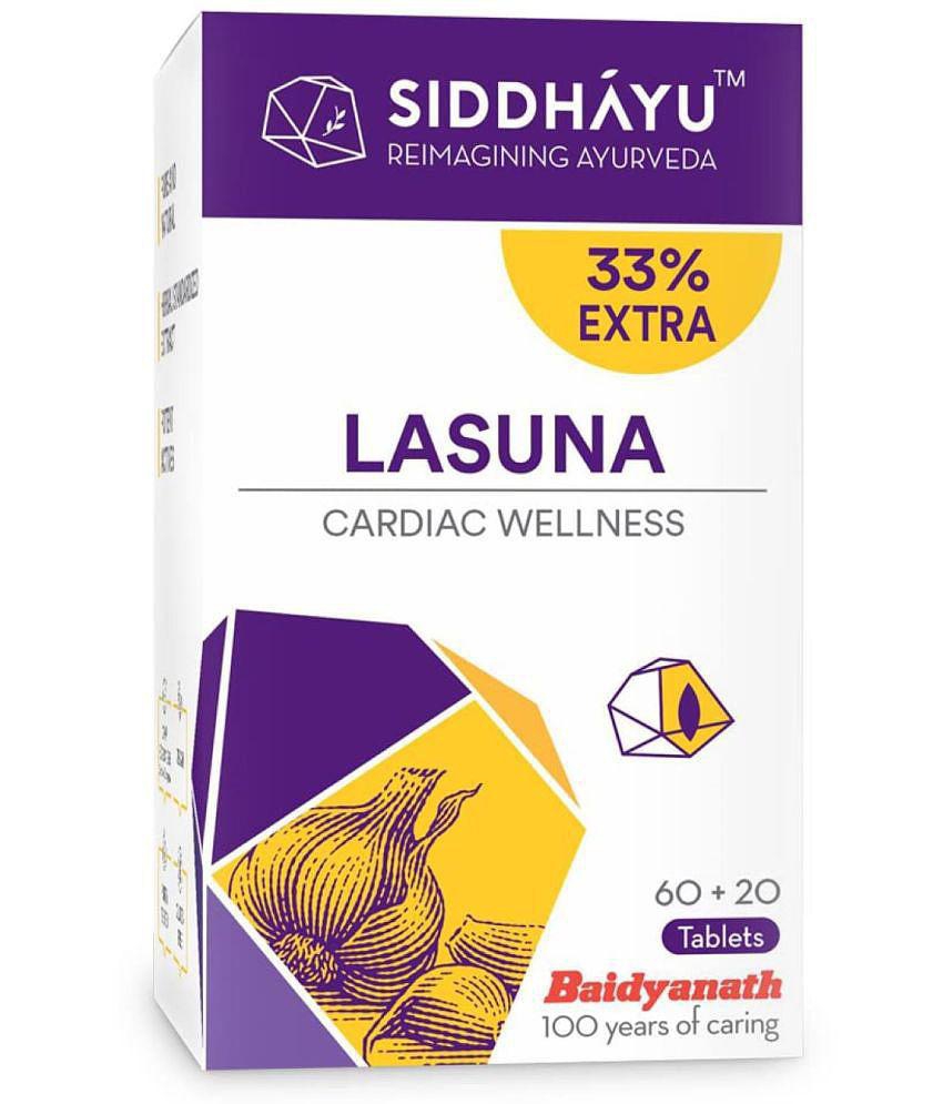 Siddhayu Lasuna Garlic Tablet (By Baidyanath) 60 + 20 Free Tablets (Pack Of 2)