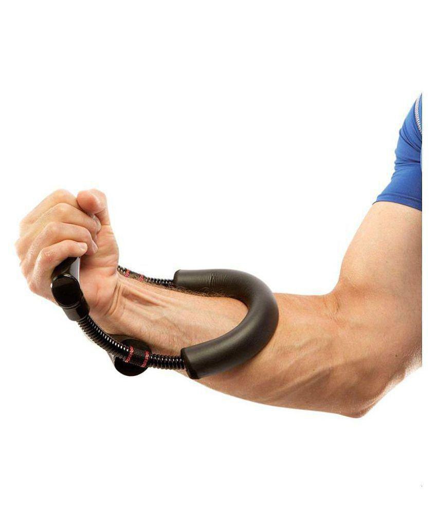 DreamPalace India Adjustable Forearm Strengthener Wrist Exerciser Equipment for Upper Arm Workout and Strength Training - Black