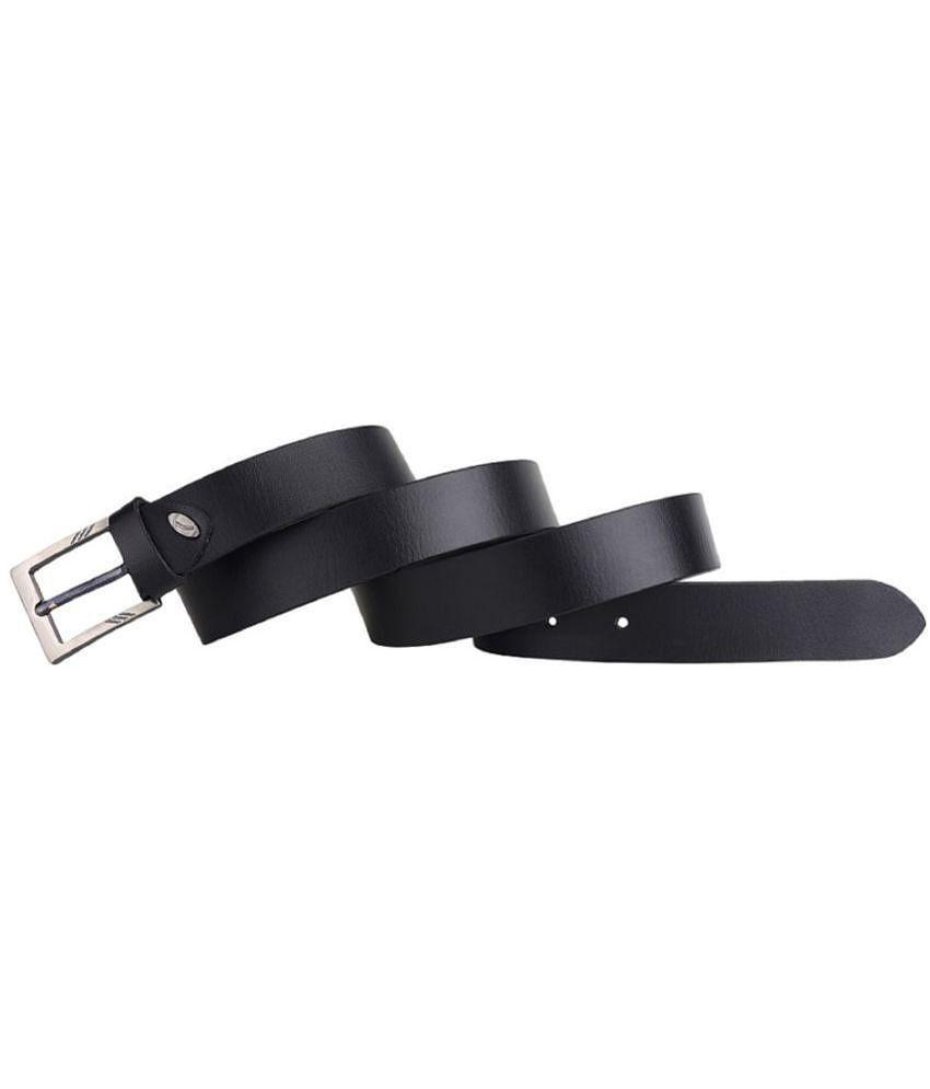 Clock21 - Black 100% Leather Men's Formal Belt ( Pack of 1 ) - 38, Black