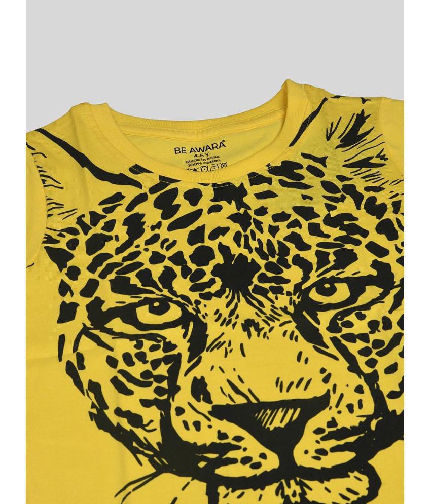 Buy Online Durakart Marketing Private Limited Be Awara - Yellow Unisex T-Shirt ( Pack of 1 ) - None