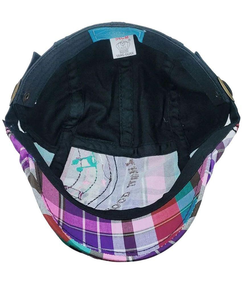 Affordable Men Zacharias Unisex Kids Cotton Beret Golf Cap jk-13 (Black_1-4 Years) (Pack of 1) -