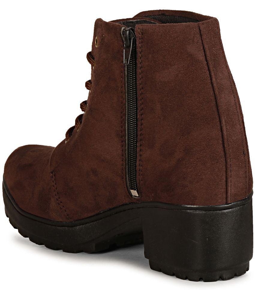 Ishransh - Brown Women's Mid Calf Length Boots - None