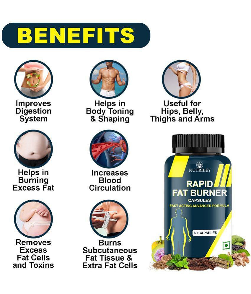 Nutriley Rapid Fat Burner, Fat loss, Fat cutter Capsule 60 gm Fat Burner Capsule