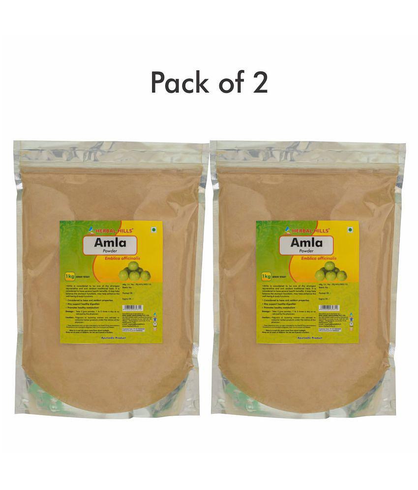 Herbal Hills Amla Powder - 1 Kg - Pack of 2 Powder 1 mg