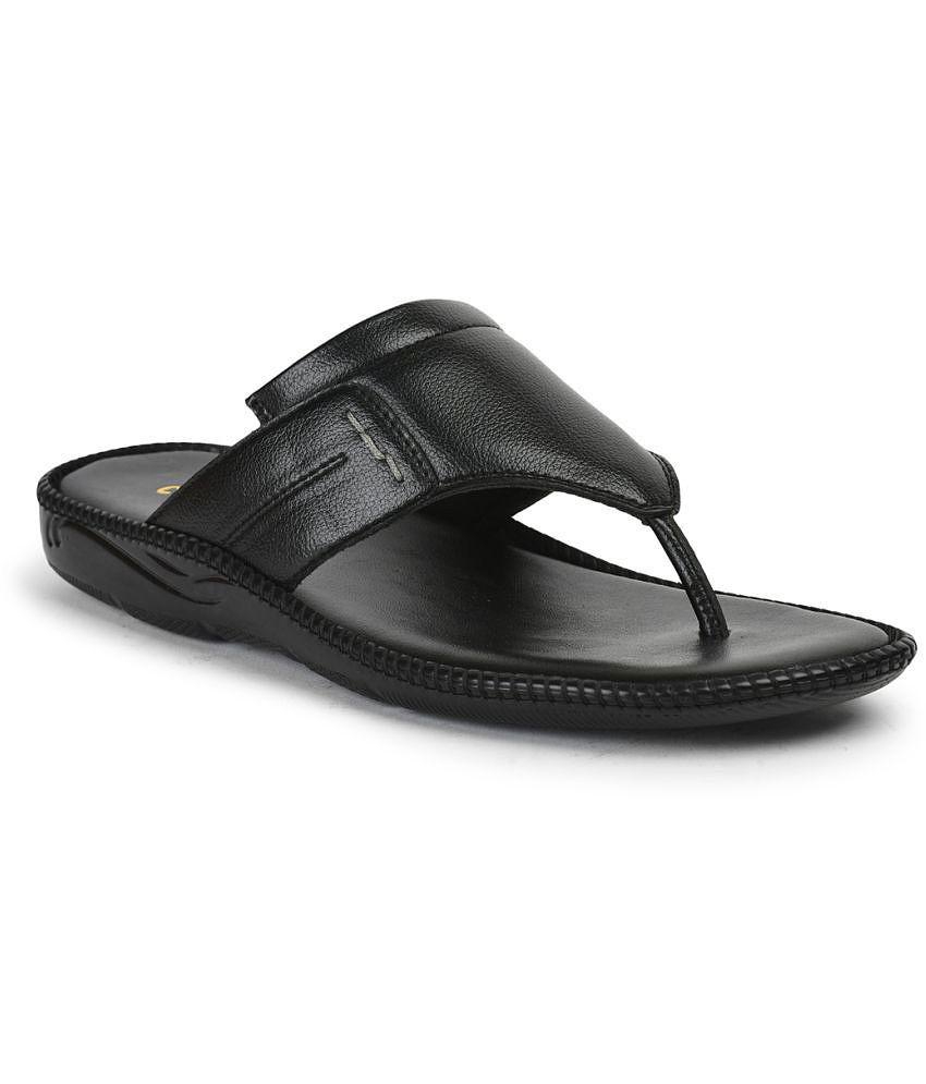 Affordable Men Liberty - Black Men's Leather Slipper - None 2025 at ShopCircuit | ONDC