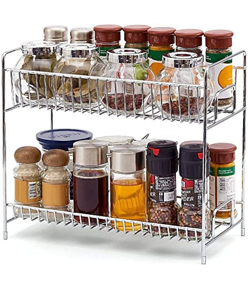 Gehwara - Silver Stainless Steel Storage Racks ( Pack of 1 ) - Silver