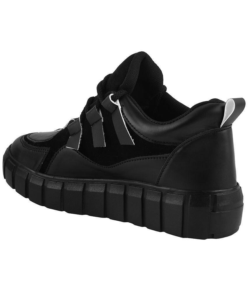 Shoetopia - Black Women's Sneakers - 6, Black