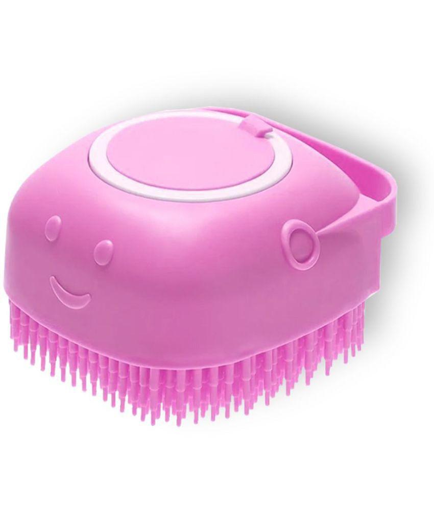 MAJESTIQUE - Pink Scalp Massager Shampoo Brush ( Pack of 1 )