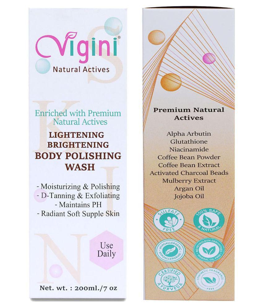 Vigini Body Wash use with Skin Whitening Soap Serums Gel Brightening Vitamin C Moisturizing Soap 200 g