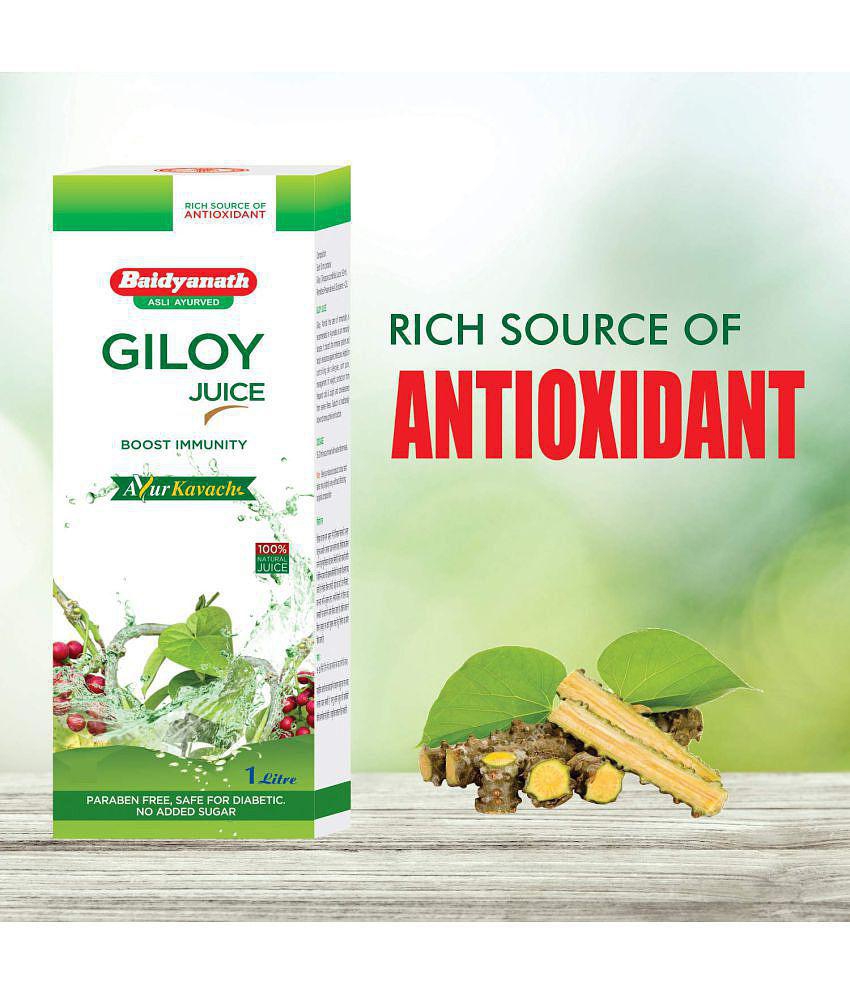 Baidyanath Natural Giloy Juice Liquid 1 l Pack Of 2