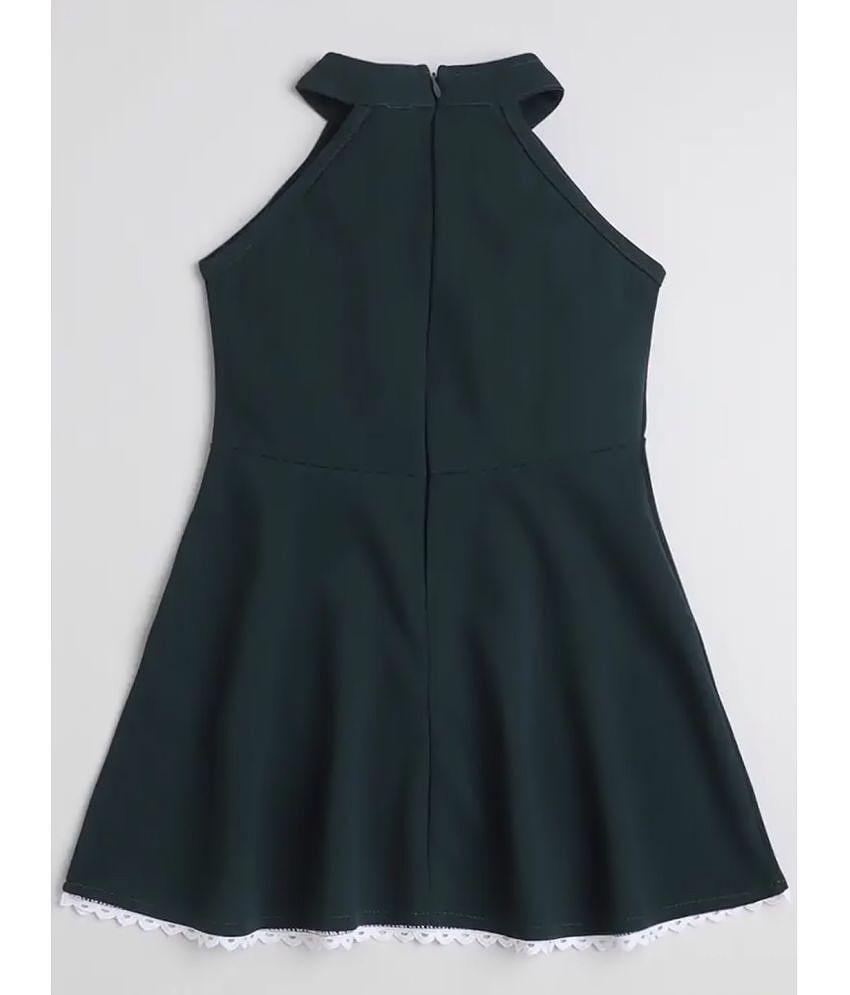 Exclusive Men Addyvero - Dark Green Lycra Girls Fit and Flare Dress ( Pack of 1 ) - None 2025 at
