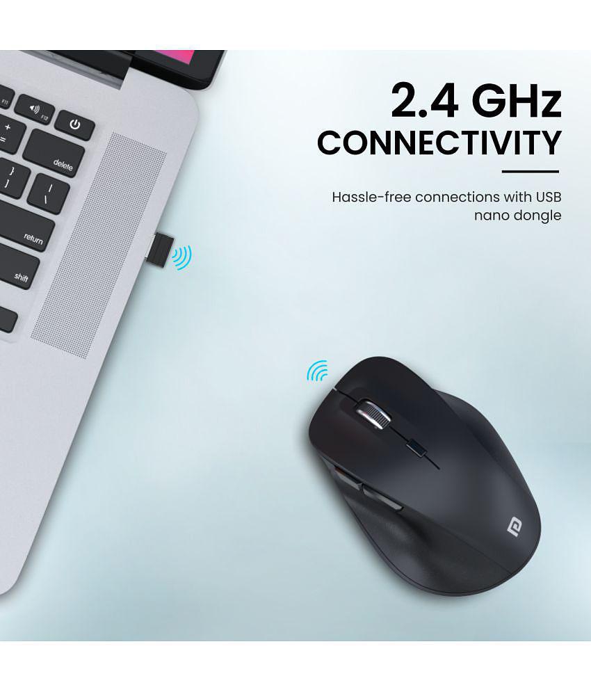 Portronics Toad 24:Wireless Optical Mouse ,Black (POR 1611)