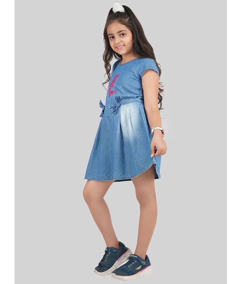 Elegant Women Being Naughty - Blue Denim Girls Frock ( Pack of 1 ) - None 2025 at ShopCircuit | 