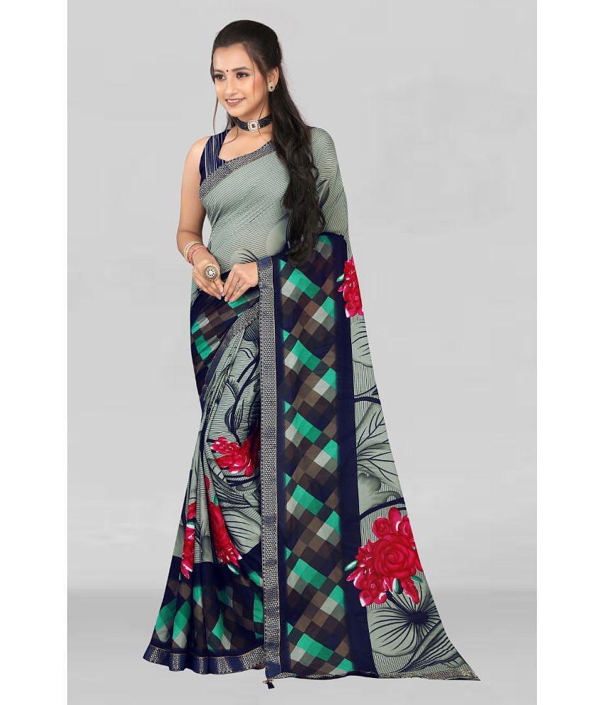 LEELAVATI - Multicolor Georgette Saree With Blouse Piece ( Pack of 1 ) - Multicolor