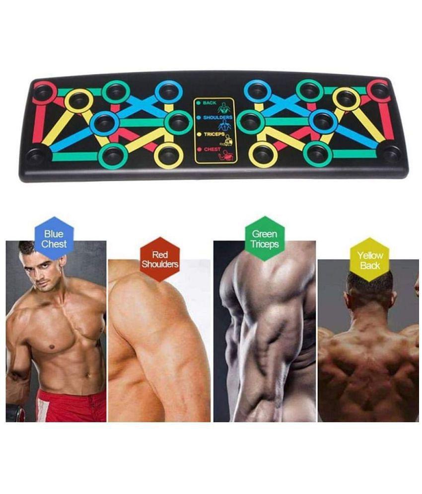 ODDISH Push Up Board -with 14-in-one Muscle Toning System, Multifunctional Colour Coded Foldable Push up Board for Body Muscle - Multi Color