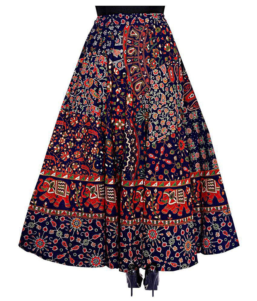 Trendy Men Rangun Cotton A-Line Skirt - Blue - 29-32 2025 at ShopCircuit | ONDC