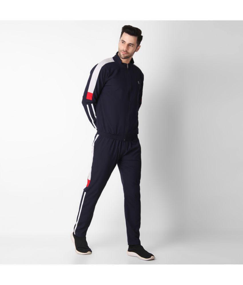 Forbro - Navy Polyester Regular Fit Men's Tracksuit ( Pack of 1 ) - M