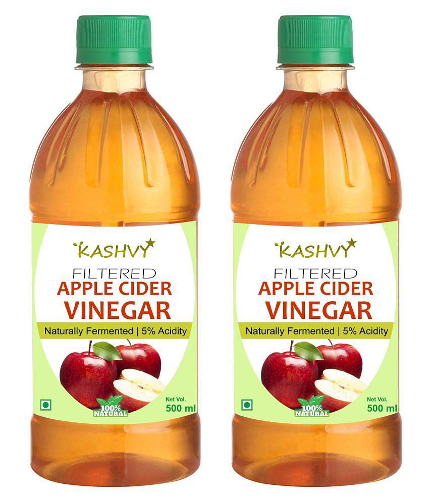 NutrActive Kashvy Filtered Apple Cider Vinegar 1000 ml Unflavoured Pack of 2