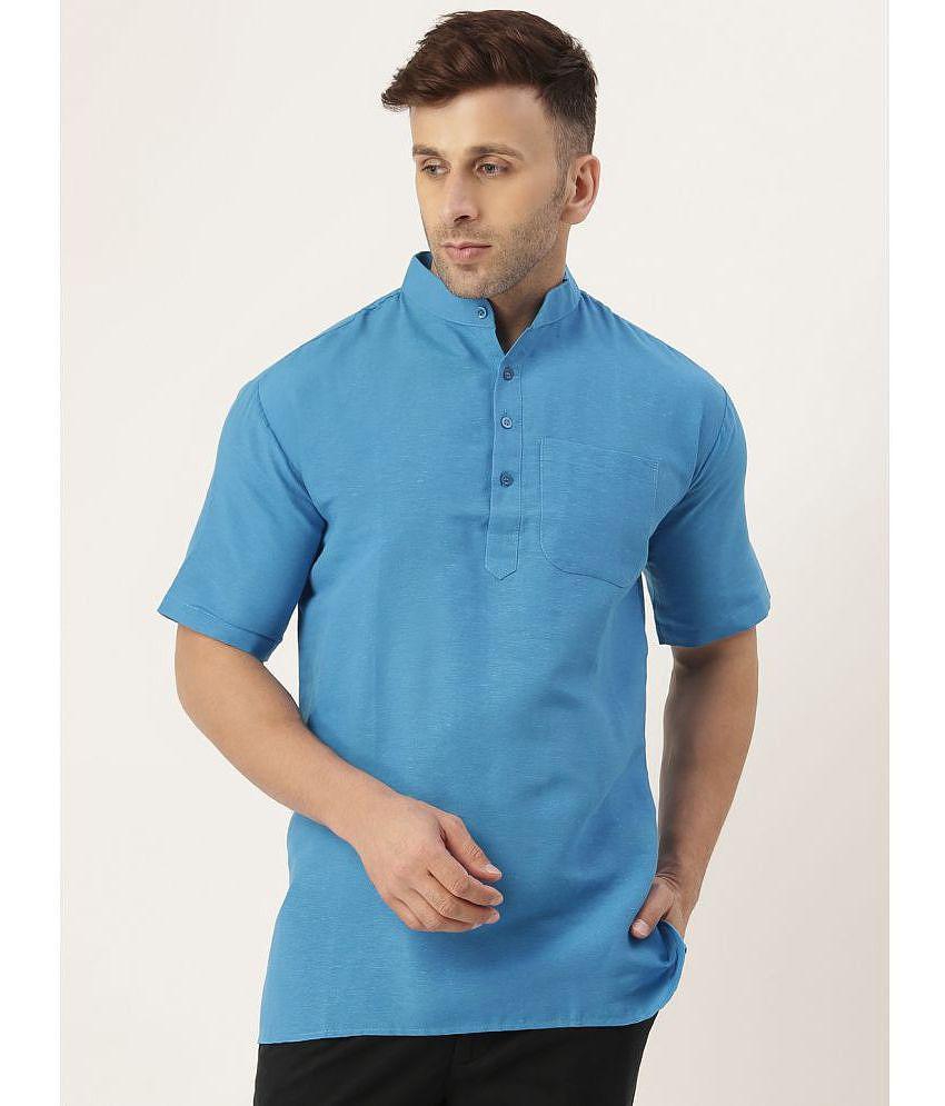 KLOSET By RIAG - Blue Cotton Men's Regular Kurta ( Pack of 1 ) - None