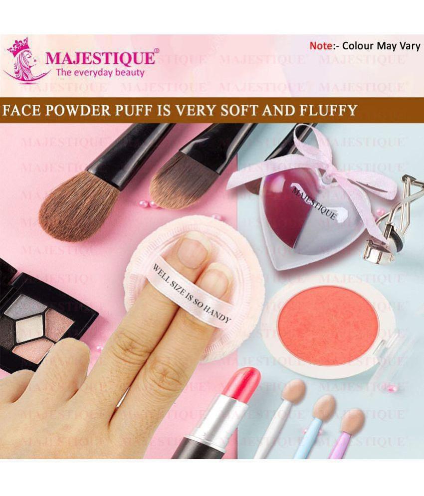 Majestique Cushion Powder Puff & Heart Shape Beauty Blender For Liquid, Cream, And Powder 3Pcs Set