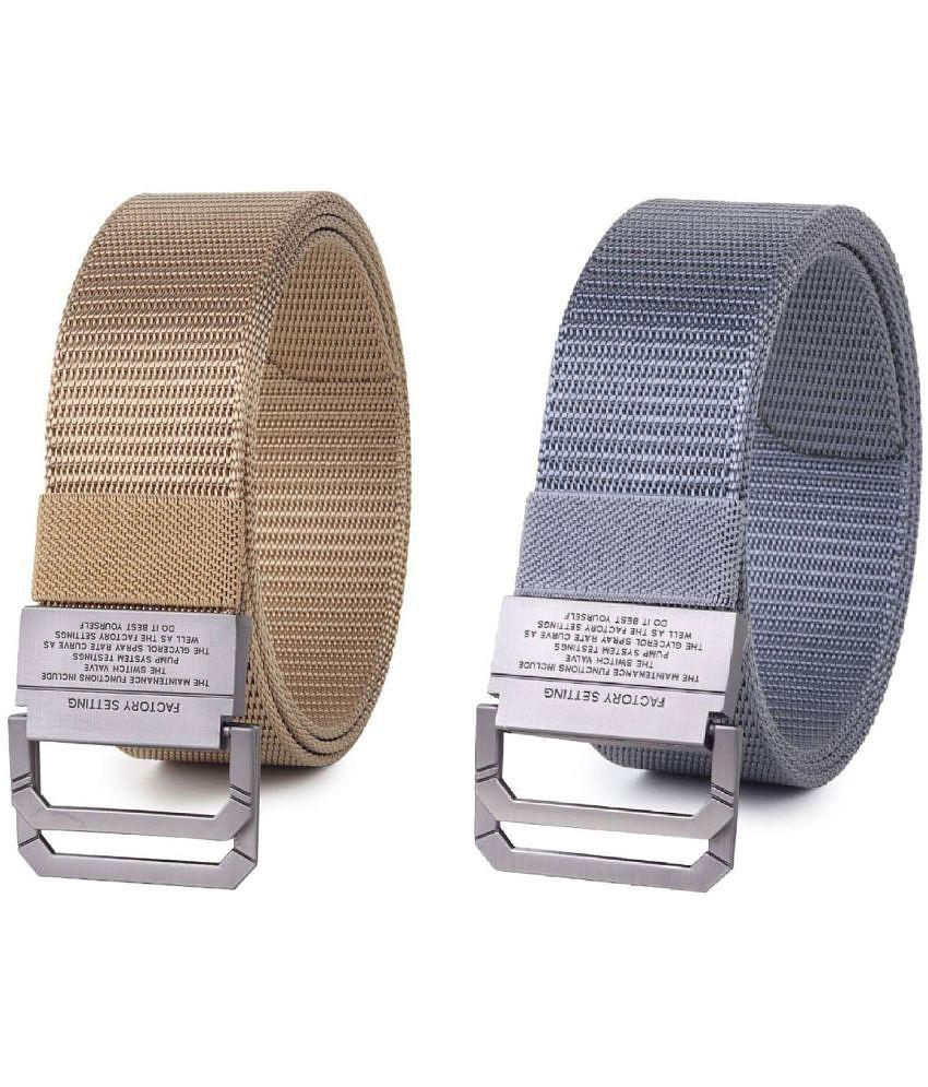 Chic Men Zacharias - Multicolor Nylon Men's Casual Belt ( Pack of 2 ) - None 2025 at ShopCircuit
