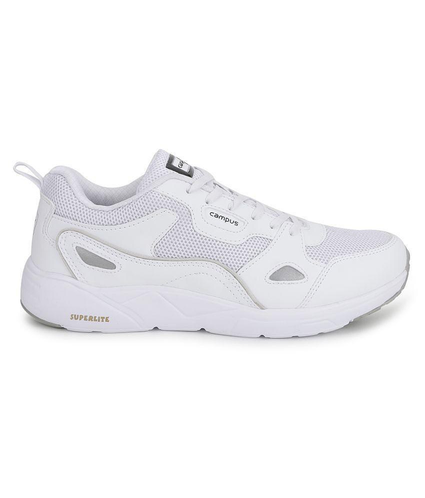 Campus WISDOM White  Men's Sports Running Shoes - 8