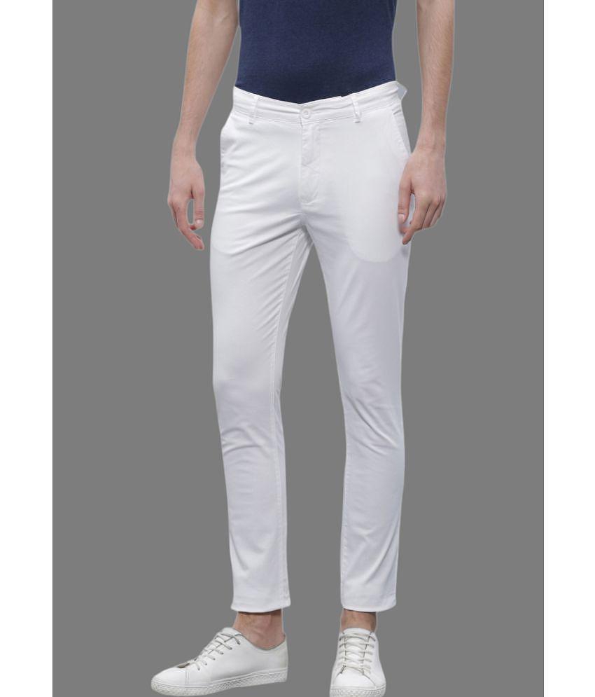 HALOGEN White Regular Chinos ( Pack of 1 ) - None