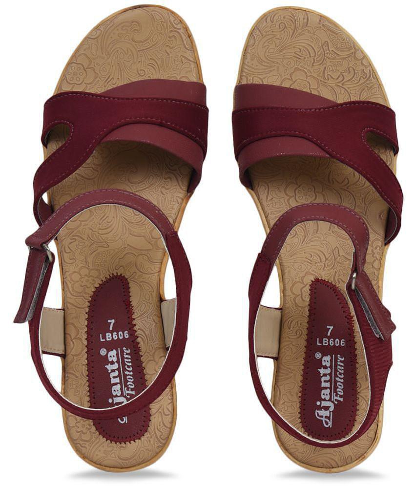 Ajanta - Maroon Women''s Sandal Heels - None