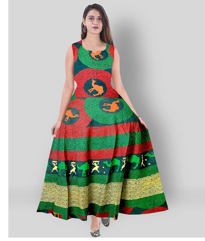 Trendy Men Rangun - Multicolor Cotton Blend Womens A-line Dress ( Pack of 1 ) - XL 2025 at ShopC