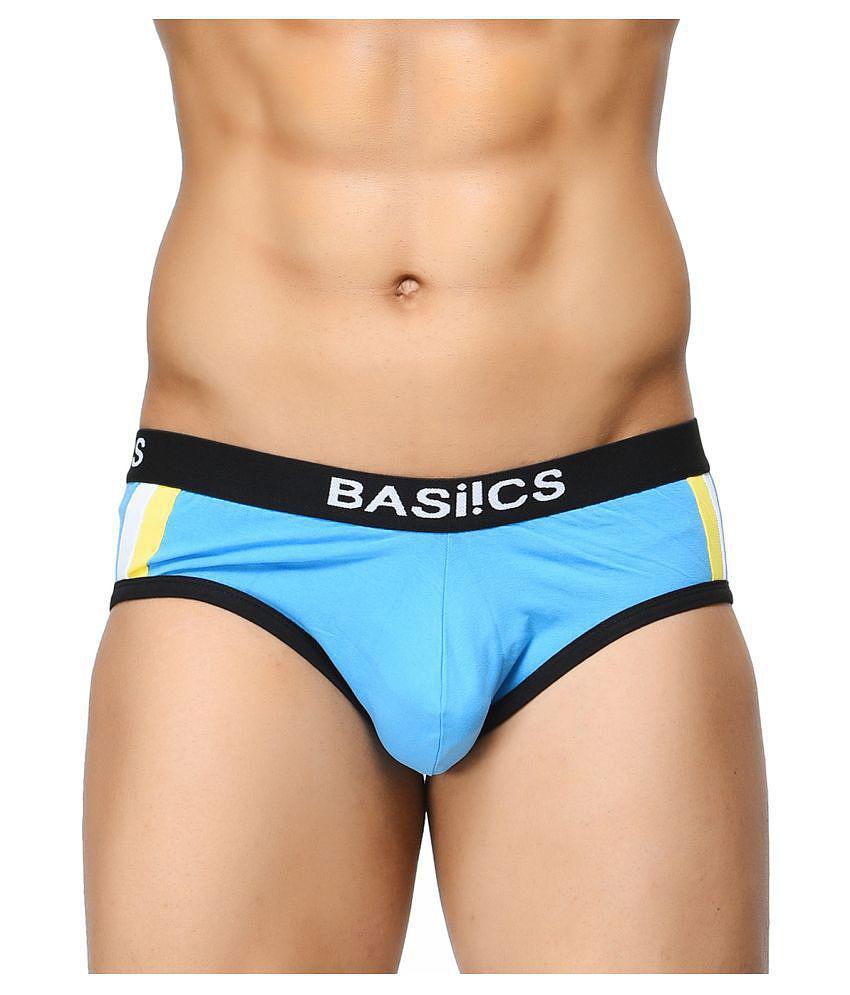Chic Men BASIICS By La Intimo - Light Blue Cotton Men's Briefs ( Pack of 1 ) - M 2025 at ShopCir