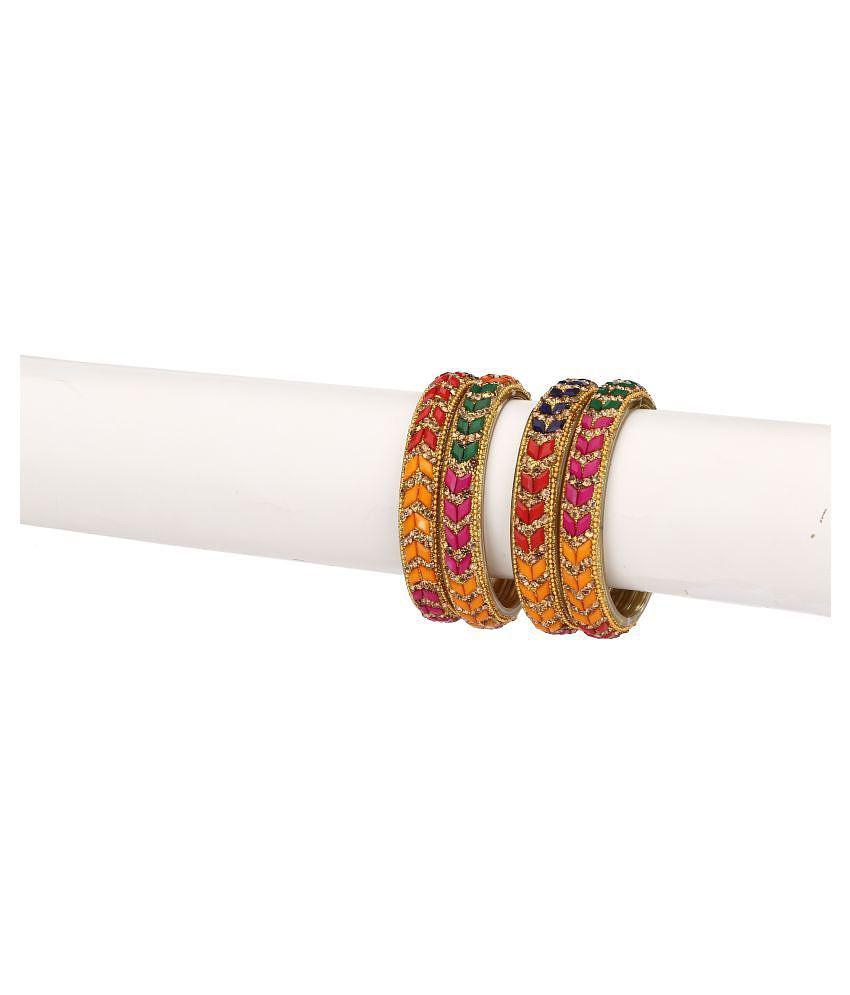 Stylish Men Somil Designer Wedding Fancy Glass Bangle Set For Party, Marriage, Function And Dail