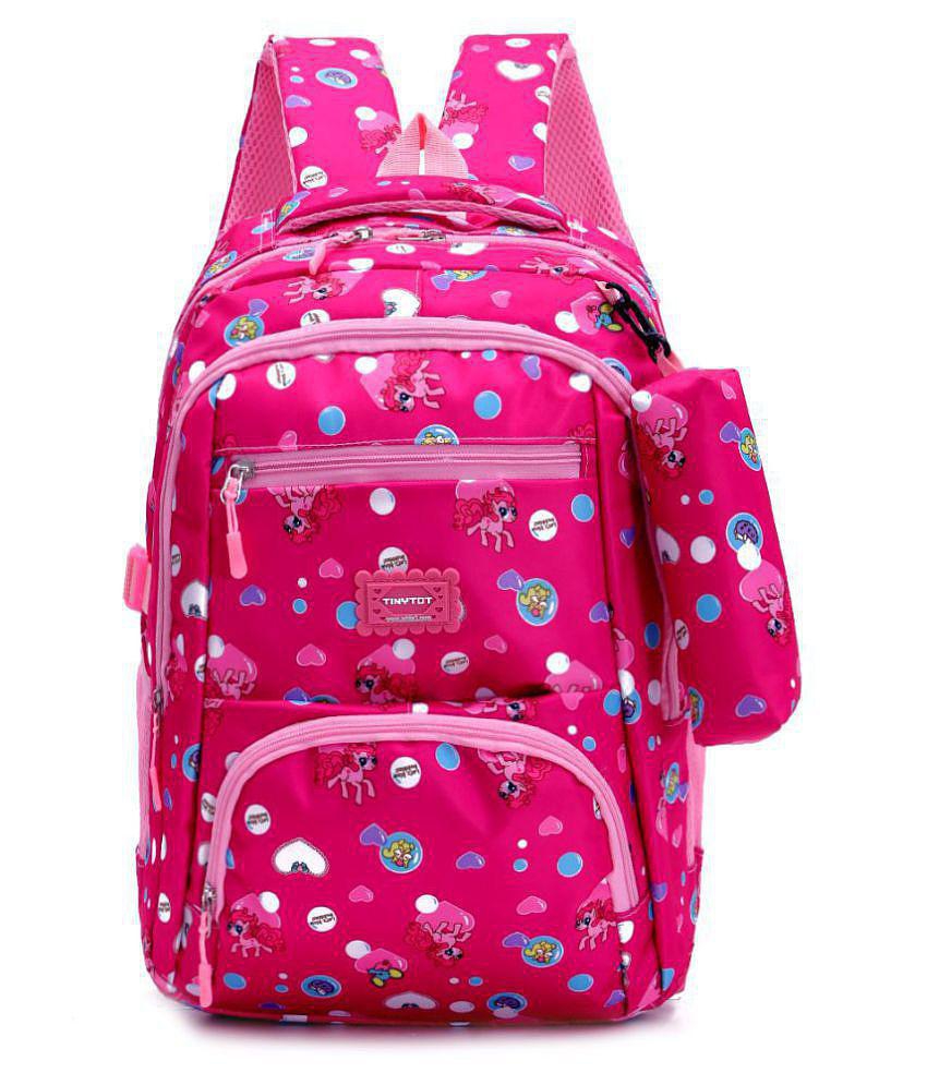 Tinytot 30 Ltrs Pink School Bag for Boys & Girls