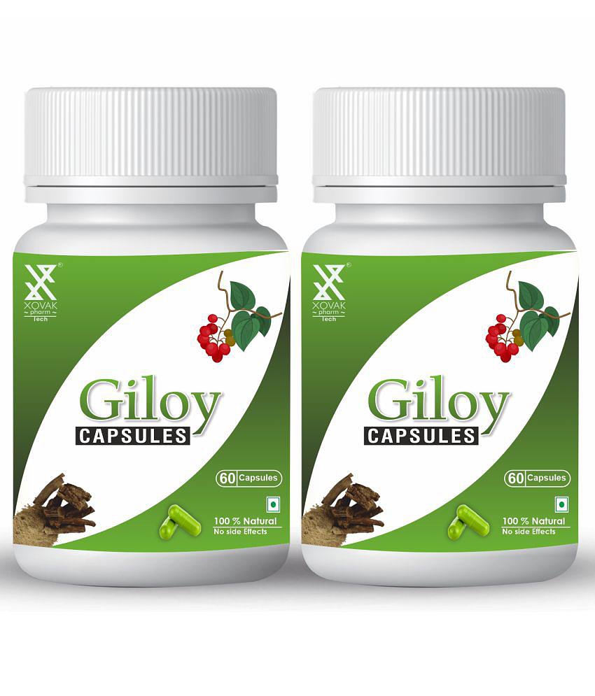 xovak pharmtech Organic Giloy Capsule 100 gm Pack Of 2