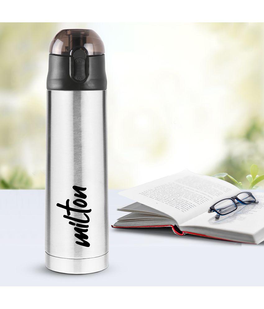 Milton New Crown 900 Thermosteel Hot or Cold Water Bottle, 750 ml, Silver - Silver