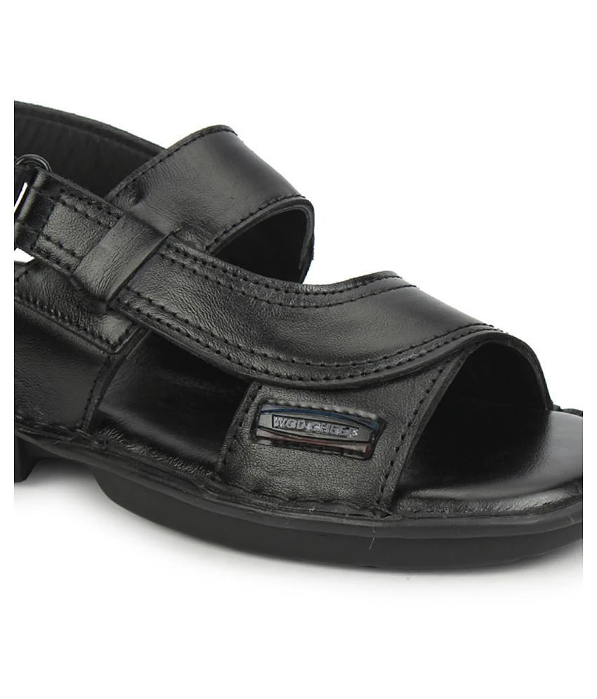 Top Women Fashion Victim Black Leather Sandals - None 2025 at ShopCircuit | ONDC