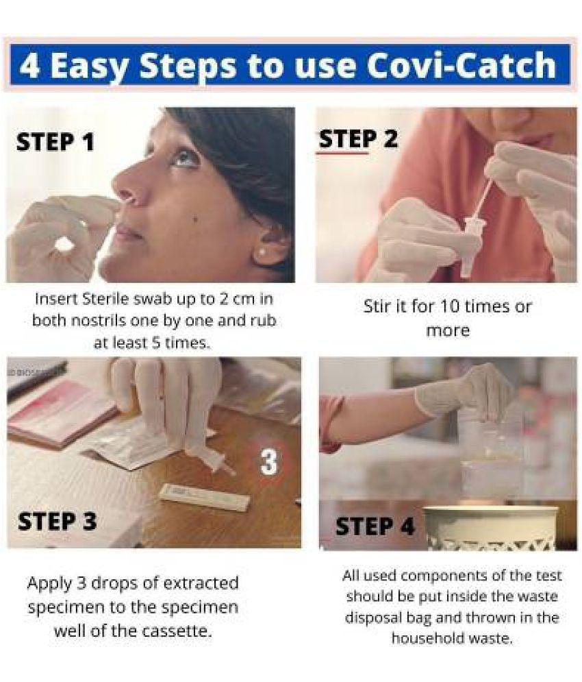 SD Biosensor Ultra Covi-Catch Rapid antigen-ICMR Approved Covid-19 Test Kit for Home Use (Pack of 10) Expiry November 2023