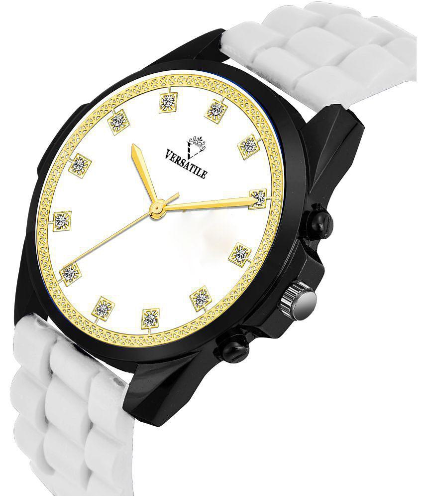 Versatile - White Silicon Analog Men's Watch