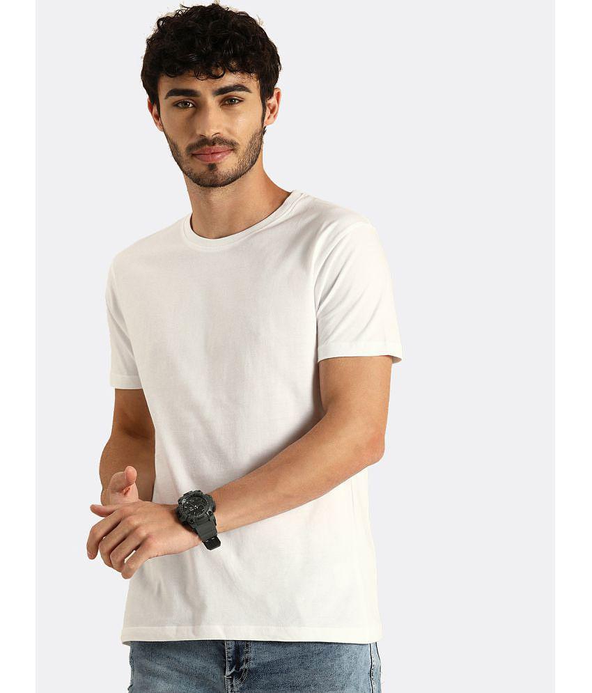 Bewakoof - Cotton Regular Fit White Men's T-Shirt ( Pack of 1 ) - XL, White