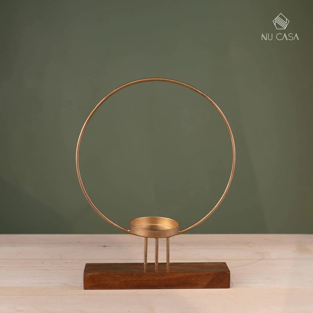 Geometric Round Candle Stand