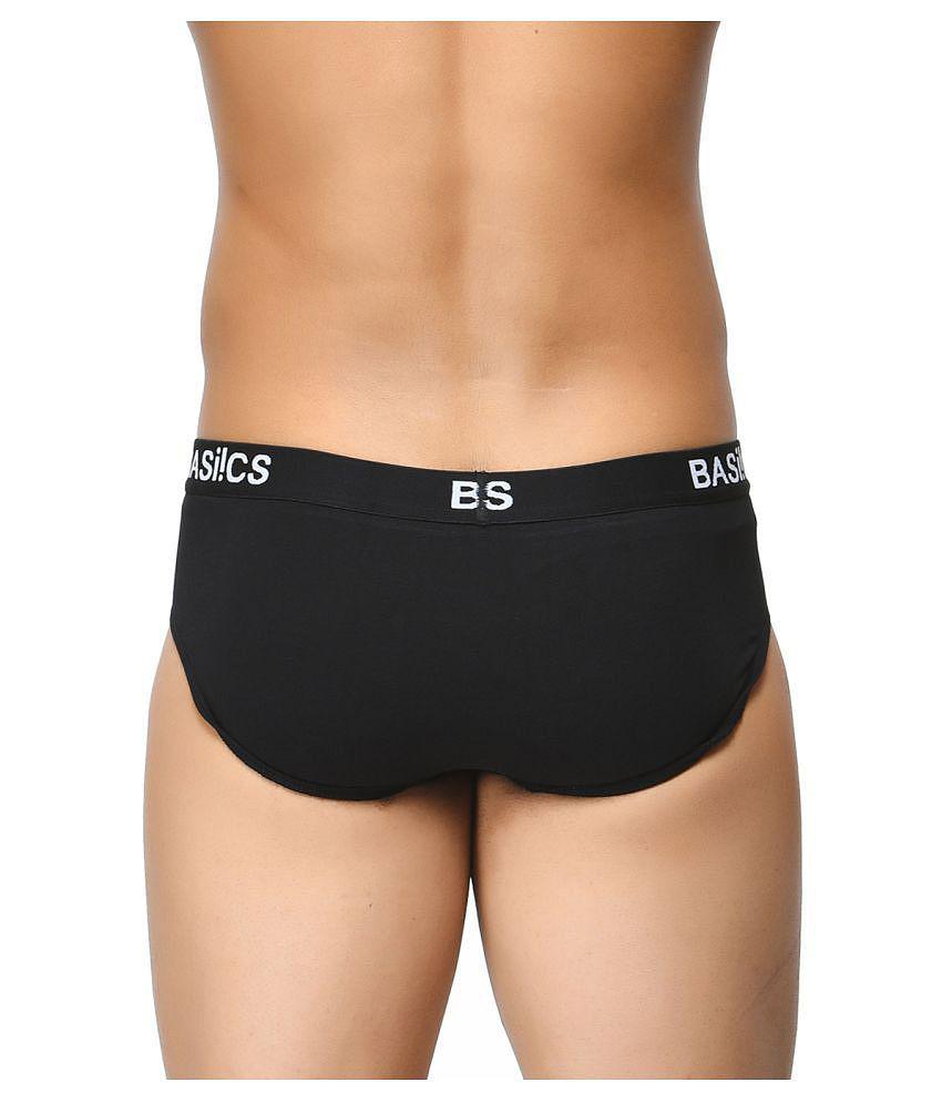 Modern Men BASIICS By La Intimo - Black Cotton Mens Briefs ( Pack of 2 ) - None 2025 at ShopCirc